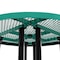 Flash Furniture Creekside Round Outdoor Picnic Table, Green Top/Seat, Black Frame, Mesh Metal Top, 46 in SLF-EMR-46-GN-GG - alternate 2